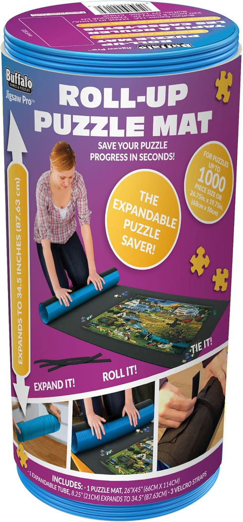 Buffalo Games - Roll-Up Puzzle Mat, Blue.