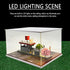 1/64 Scale Car Model Display Case, Hot Wheels Diorama Display Park with LED Lights (Includes 6 Parking Spaces)