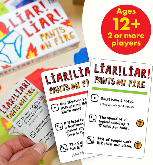 Boxer Gifts Liar Liar Pants On Fire Card Game, Fun Family Game for Kids and Adults