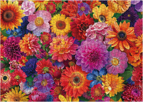 Flower Plant Puzzles for Adults 1000 Pieces, Colorful Sunflower Floral Jigsaw Puzzles, Nature Pretty The Lotus Flower Peony Rose Beautiful Spring Puzzle
