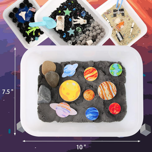 9 3 Space Themed Sensory Bin Filler,Planet Toys for Kids, Universe Solar System for Autistic Children, Space Astronauts