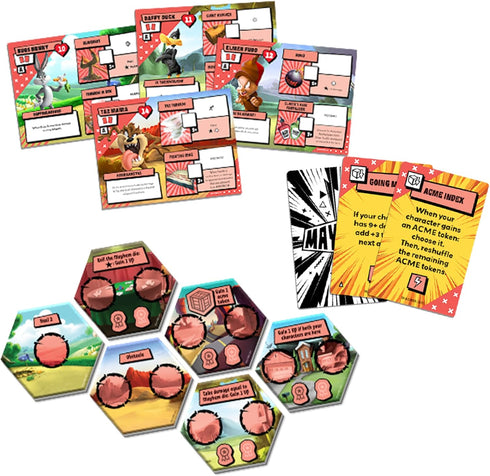 CMON Looney Tunes Mayhem Board Game | Strategy Game for Adults and Kids | Team-Based Combat | 2-4 Players