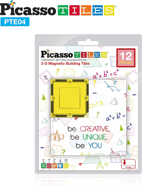 PicassoTiles Magnetic Building Block Set, Magnet Tiles Construction Toy STEM Learning Kit for Child Brain Development