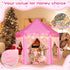 Monobeach Princess Tent - Large Playhouse Kids Castle with Star Lights for Indoor & Outdoor Games (Pink)