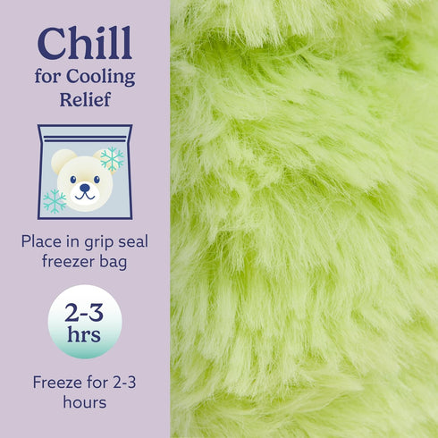 warmies Junior Microwavable & Weighted Stuffed Animals, Frog, Heated Plushie for Warmth & Comfort