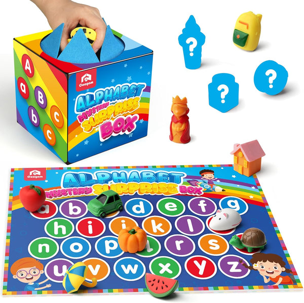 Coogam Mystery Surprise Box, Fine Motor Letter Matching and Sorting Game, 26pcs