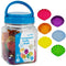 edxeducation-13841 Tactile Shells - Set of 72, Translucent with 6 Textures and Colors for Ages 18m+