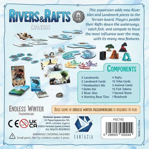 Endless Winter Paleoamericans Rivers & Rafts Board Game Expansion | Prehistoric Strategy Game for Ages 12+