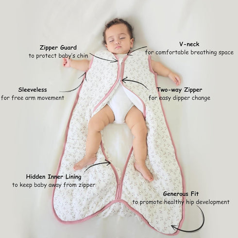 0.5 Summer Unisex Baby Sleep Sack TOG, Lightweight Wearable Blanket, Soft Rayon Made from Bamboo Toddler Sleep Bag