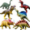 OuMuaMua Dinosaur Toys, Plastic Dinosaur Figure Set, Ideal Education Toys for Kids,