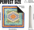 (33"x33") OrgBlue-09 Mahjong Mat - Non-Slip Noise Reduction Gaming Mat for American Mahjong