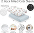 2-Piece Set Sweet Jojo Designs Baby Crib Sheets (Vintage Airplane) for Boys, Infant Nursery, Toddler Room - Fitted