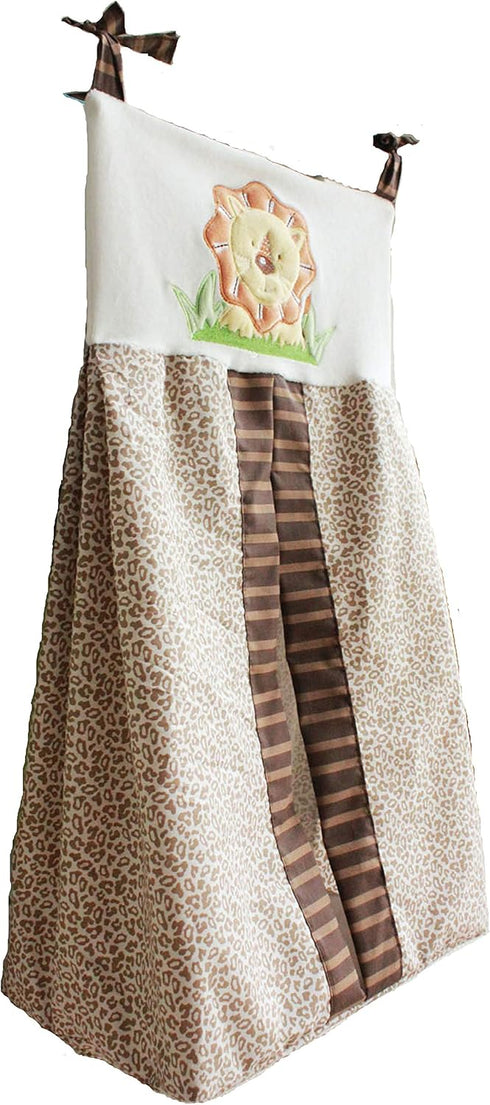 CribMATE African Lion Themed Diaper Organizer (Golden-Brown, Animal Print)