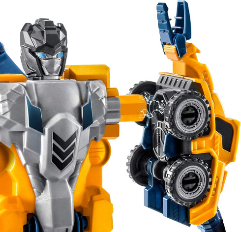 Set 5Pcs 5-in-1 MIEBELY Toddler Robot Construction Vehicles Transforming Robots for Kids - Magnetic Toys with Sturdy