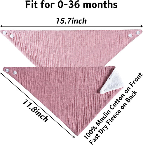Kewlife gift Muslin Baby Bibs Baby Drool Bandana Bibs for Baby Girls Boys Infant Newborn Toddler Drooling and Teething