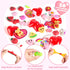 28 Packs JOYIN Valentine's Day Heart Gift Cards with Mochi Squishy Toys and Heart Shells, Stress Relief Fidget Toys