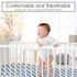 Sweet Jojo Designs Baby Fitted Mini Crib Sheet (Blue Gingham Checkered Plaid) for Boys, Newborn/Infant Nursery, Play