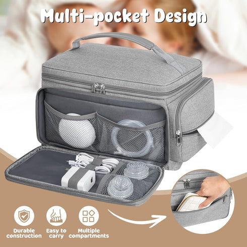 S1 S2 OCKLILY Breast Pump Bag for Spectra with Waterproof Mat, Breast Milk Cooler Bag for Pump Essentials, Pumping Bags