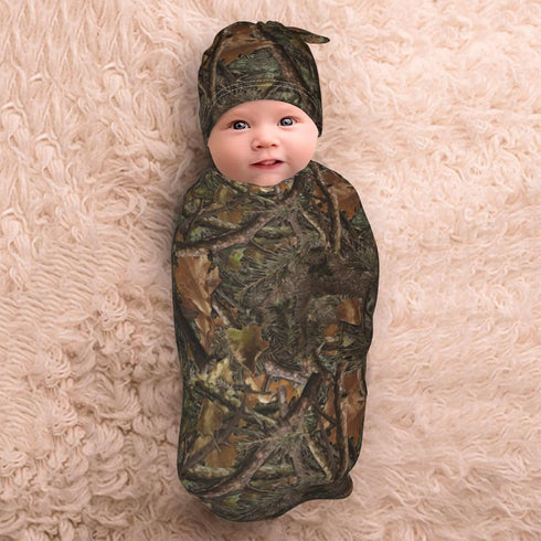 Jarverce Camo Swaddle Blanket Soft Sleeping Bag, Swaddling Sacks for Newborn Baby Unisex Camo Baby Stuff