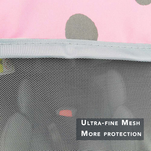 Mosquito Net for Baby Car Seats –Car seat net for Newborn Carrier-Breathable mesh net for Infant Car Seats, Carrier, Elastic Edge, Kick proof, Polka dot, White, Patent design