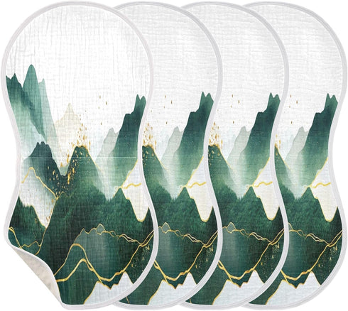 YETTASBIN Nature Mountain Muslin Baby Burp Cloth, Super Soft Absorbent Cotton Burp Rag Baby Bibs Feeding Cloth