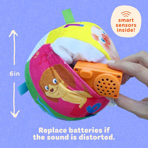 Move2Play Hilariously Interactive Baby Ball with Music & Sound Effects, 1st Birthday Gift for Boys & Girls