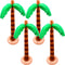4 Pack 35 Inch Inflatable Palm Tree, Large Beach Backdrop Coconut Trees for Kids Swimming Pool Party Decoration