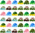 36 Pcs Mini Turtle Stuffed Toy Bulk, Cute Plush Turtles for Ocean Themed Party Favors