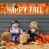 Large Happy Fall Banner - Thanksgiving Party Decor, Autumn Maple Leaves Pumpkin Banner for Home Outdoor Decoration