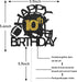 Black & Gold Glitter Football Happy 10th Birthday Cake Topper - Football Theme Party Decoration, 10th Birthday Party