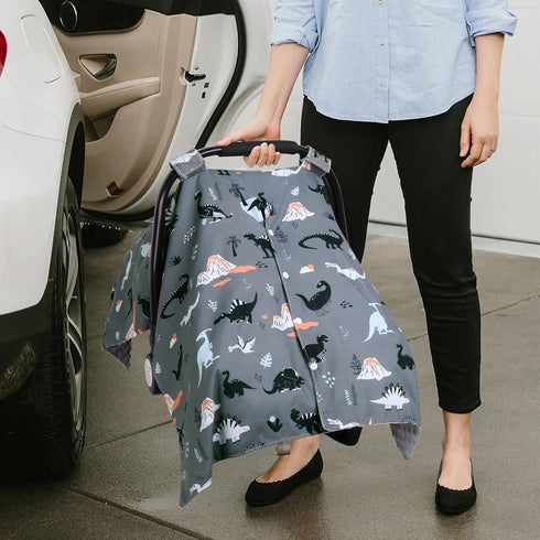 Rquite Car Seat Cover Baby, Carseat Covers Baby Boy, Minky Infant Car Seat Cover Winter, Peekaboo Opening Car Seat