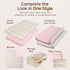 8"x5.2"x10" 2 Pack, Fabric Storage Bins Cute for Nursery - Collapsible Pink & Flower Kids Baskets with Handles Hamper