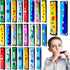 24 Pcs Kids Harmonica,Cartoon Harmonica Toy with Double Row,16 Holes Toddler Harmonicas