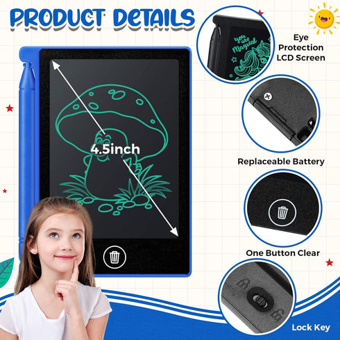 32 Pieces Mini LCD Writing Tablet 4.5 Inch Educational Toys, Erasable Drawing Pad for Preschool Art Learning