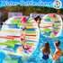 iGeeKid 65 Inch Inflatable Wheel Roller Pool Floats, Colorful Pool Games for Kids Summer Fun
