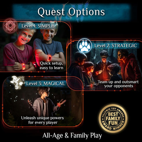 A Magical Glow-in-The-Dark Outdoor Game: Wizards & Werewolves | 4-10 Players | Scavenger Hunt for Kids