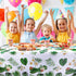 3 Pack Hawaiian Luau Tablecloths for Party Decoration, Aloha Tropical Palm Leaves Table Covers