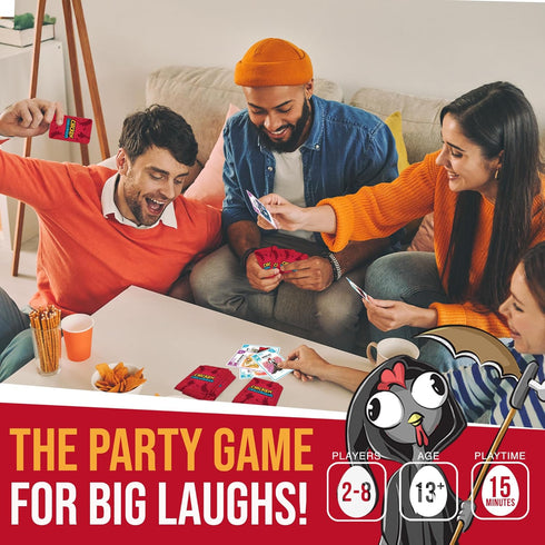 28 13+, Chicken Challengers Card Game Hilarious Strategy for Adults & Teens, Family Game Night, Players, Ages