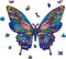GLOBLELAND 120 Pcs Wooden Jigsaw Puzzles for Adults - Colorful Butterfly Shaped Puzzles