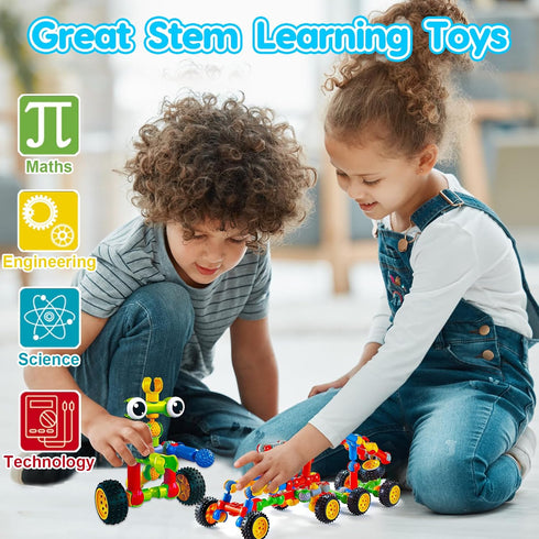 3 4 5 6 7 8+ 125 3-5 4-8 5-7 6-8 Kids STEM Building Toys for Year Old Boy Girl Birthday Gift, Pcs Preschool Classroom