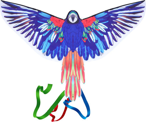 JEKOSEN Huge Parrot Kite for Kids and Adults, Easy to Fly Single Line String with Tail for Outdoor Activities