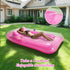 MoKo Pool Floats Adult, Large Floating Bed with Ice Bar, Tanning Bed Pool Raft Inflatable Lounger with Drink Holder