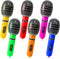 6 Pieces Inflatable Microphones, Random Colors, 9.8 Inches Birthday Party Decorations, 80s 90s Cosplay Supplies