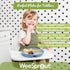WeeSprout Suction Plates with Lids for Babies & Toddlers - 100% Silicone, Divided Design, Microwave & Dishwasher Safe