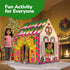 24 3-9 ArtCreativity Gingerbread House Craft Kit for Kids with Butter Crayons - Black and White Gingerbread Cardboard