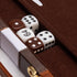 Happy Hippo Backgammon Backgammon (18")) Board Game, Deluxe Leather Like Case, Felt Interior, Brown, Classic Game