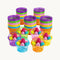 Fun Express Easter Baskets Bulk 72 Pack - Colorful Plastic Easter Egg