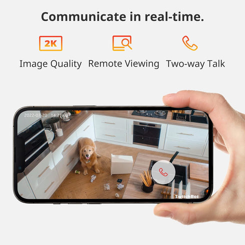 SwitchBot 2K 3MP 2.4G 2 360 256G Security Indoor Camera - Pan/Tilt Cam for Baby Pet Monitor, Wi-Fi Plug-in, Night