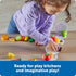 Learning Resources A to Z Mini Foods, Pretend Play Kitchen Accessories for Kids, Toddler Montessori, Fine Motor Skills