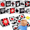 Black and White High Contrast Baby Toys 0-6 Months, Montessori Tummy Time Sensory Crinkle Toys for Newborn Infant